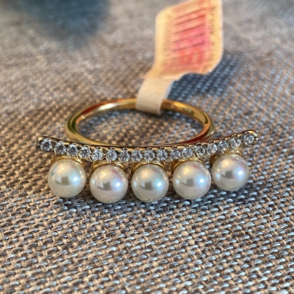 New 925 Majorica 1890 Pearl Ring - Picture 4 of 6